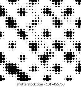 Grunge halftone black and white dots texture background. Spotted vector Abstract Texture
