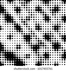 Grunge halftone black and white dots texture background. Spotted vector Abstract Texture
