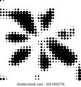 Grunge halftone black and white dots texture background. Spotted vector Abstract Texture
