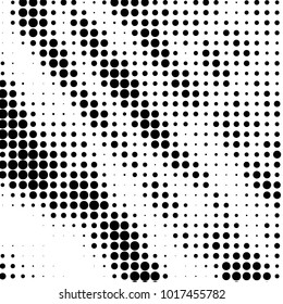 Grunge halftone black and white dots texture background. Spotted vector Abstract Texture
