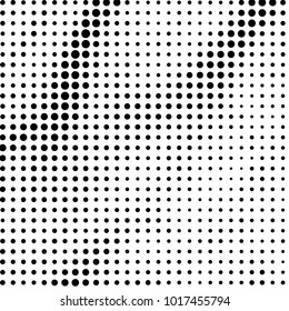 Grunge halftone black and white dots texture background. Spotted vector Abstract Texture
