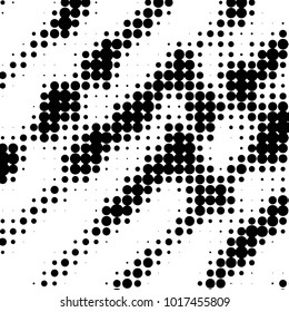 Grunge halftone black and white dots texture background. Spotted vector Abstract Texture
