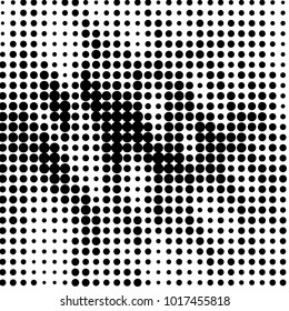 Grunge halftone black and white dots texture background. Spotted vector Abstract Texture
