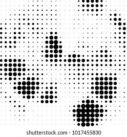 Grunge halftone black and white dots texture background. Spotted vector Abstract Texture
