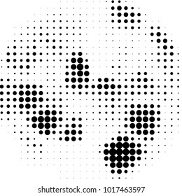Grunge halftone black and white dots texture background. Spotted vector Abstract Texture
