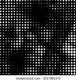 Grunge halftone black and white dots texture background. Spotted vector Abstract Texture
