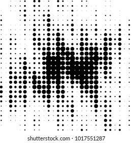 Grunge halftone black and white dots texture background. Spotted vector Abstract Texture
