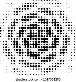 Grunge halftone black and white dots texture background. Spotted vector Abstract Texture
