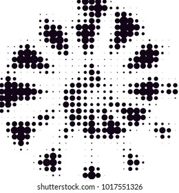 Grunge halftone black and white dots texture background. Spotted vector Abstract Texture
