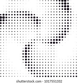 Grunge halftone black and white dots texture background. Spotted vector Abstract Texture
