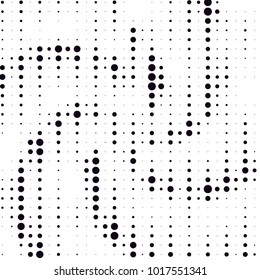 Grunge halftone black and white dots texture background. Spotted vector Abstract Texture
