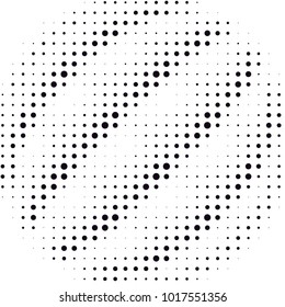 Grunge halftone black and white dots texture background. Spotted vector Abstract Texture
