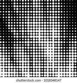 Grunge halftone black and white dots texture background. Spotted vector Abstract Texture
