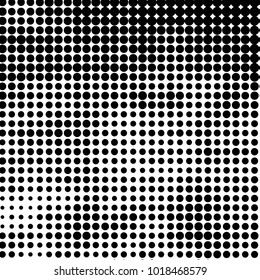 Grunge halftone black and white dots texture background. Spotted vector Abstract Texture
