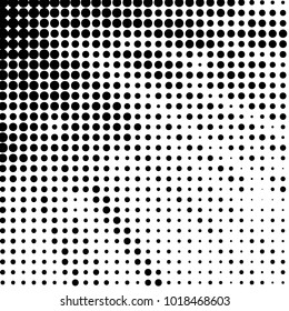 Grunge halftone black and white dots texture background. Spotted vector Abstract Texture

