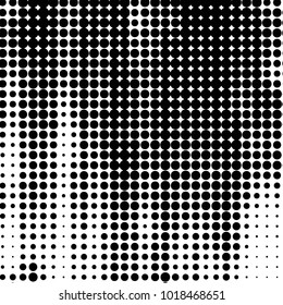 Grunge halftone black and white dots texture background. Spotted vector Abstract Texture
