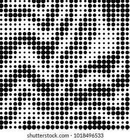 Grunge halftone black and white dots texture background. Spotted vector Abstract Texture
