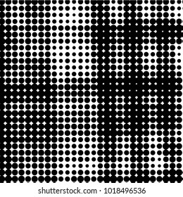 Grunge halftone black and white dots texture background. Spotted vector Abstract Texture
