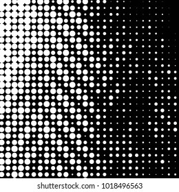 Grunge halftone black and white dots texture background. Spotted vector Abstract Texture
