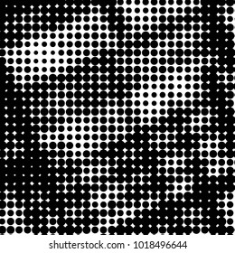 Grunge halftone black and white dots texture background. Spotted vector Abstract Texture
