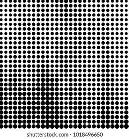 Grunge halftone black and white dots texture background. Spotted vector Abstract Texture
