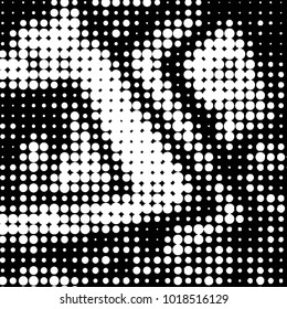 Grunge halftone black and white dots texture background. Spotted vector Abstract Texture
