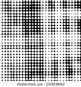 Grunge halftone black and white dots texture background. Spotted vector Abstract Texture

