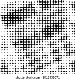 Grunge halftone black and white dots texture background. Spotted vector Abstract Texture
