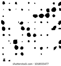 Grunge halftone black and white dots texture background. Spotted vector Abstract Texture
