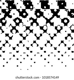 Grunge halftone black and white dots texture background. Spotted vector Abstract Texture

