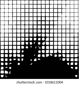 Grunge halftone black and white dots texture background. Spotted vector Abstract Texture
