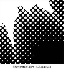 Grunge halftone black and white dots texture background. Spotted vector Abstract Texture
