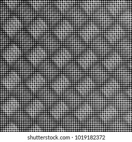 Grunge halftone black and white dots texture background. Spotted vector Abstract Texture
