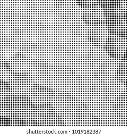 Grunge halftone black and white dots texture background. Spotted vector Abstract Texture
