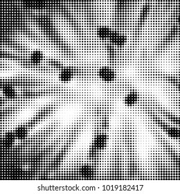 Grunge halftone black and white dots texture background. Spotted vector Abstract Texture
