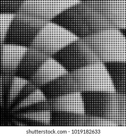 Grunge halftone black and white dots texture background. Spotted vector Abstract Texture
