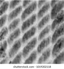 Grunge halftone black and white dots texture background. Spotted vector Abstract Texture
