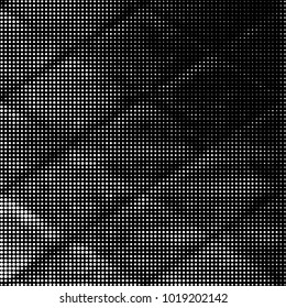Grunge halftone black and white dots texture background. Spotted vector Abstract Texture
