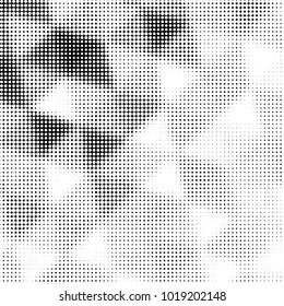 Grunge halftone black and white dots texture background. Spotted vector Abstract Texture
