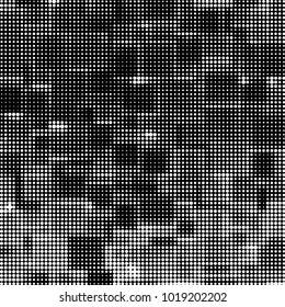 Grunge halftone black and white dots texture background. Spotted vector Abstract Texture
