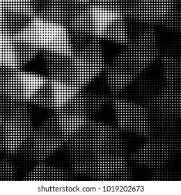 Grunge halftone black and white dots texture background. Spotted vector Abstract Texture
