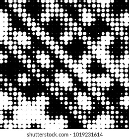 Grunge halftone black and white dots texture background. Spotted vector Abstract Texture
