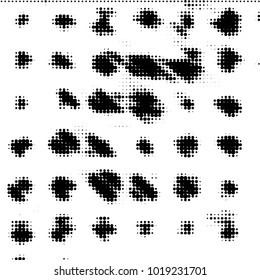 Grunge halftone black and white dots texture background. Spotted vector Abstract Texture
