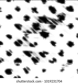 Grunge halftone black and white dots texture background. Spotted vector Abstract Texture
