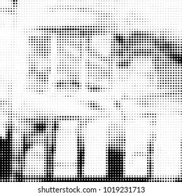 Grunge halftone black and white dots texture background. Spotted vector Abstract Texture

