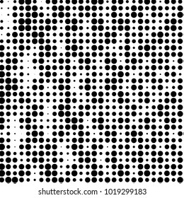 Grunge halftone black and white dots texture background. Spotted vector Abstract Texture

