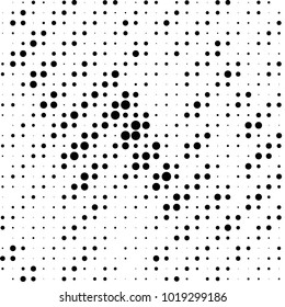 Grunge halftone black and white dots texture background. Spotted vector Abstract Texture
