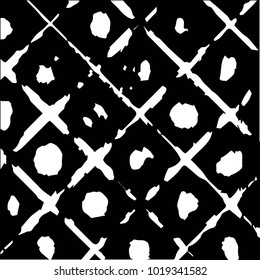 Grunge halftone black and white dots texture background. Spotted vector Abstract Texture
