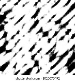 Grunge halftone black and white dots texture background. Spotted vector Abstract Texture
