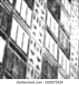 Grunge halftone black and white dots texture background. Spotted vector Abstract Texture

